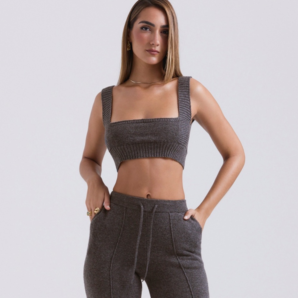NWT HOUSE OF CB
SIA CHARCOAL CASHMERE BLEND BRALETTE